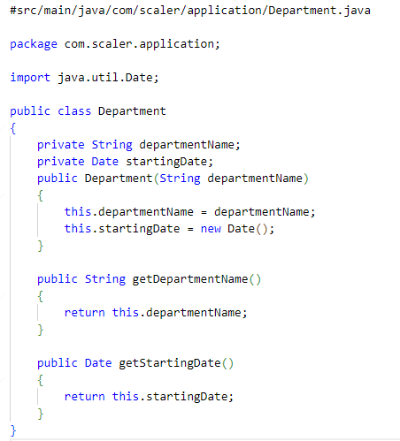 Well written Java code structure example